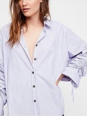 Free People It's a Cinch Striped Shirt